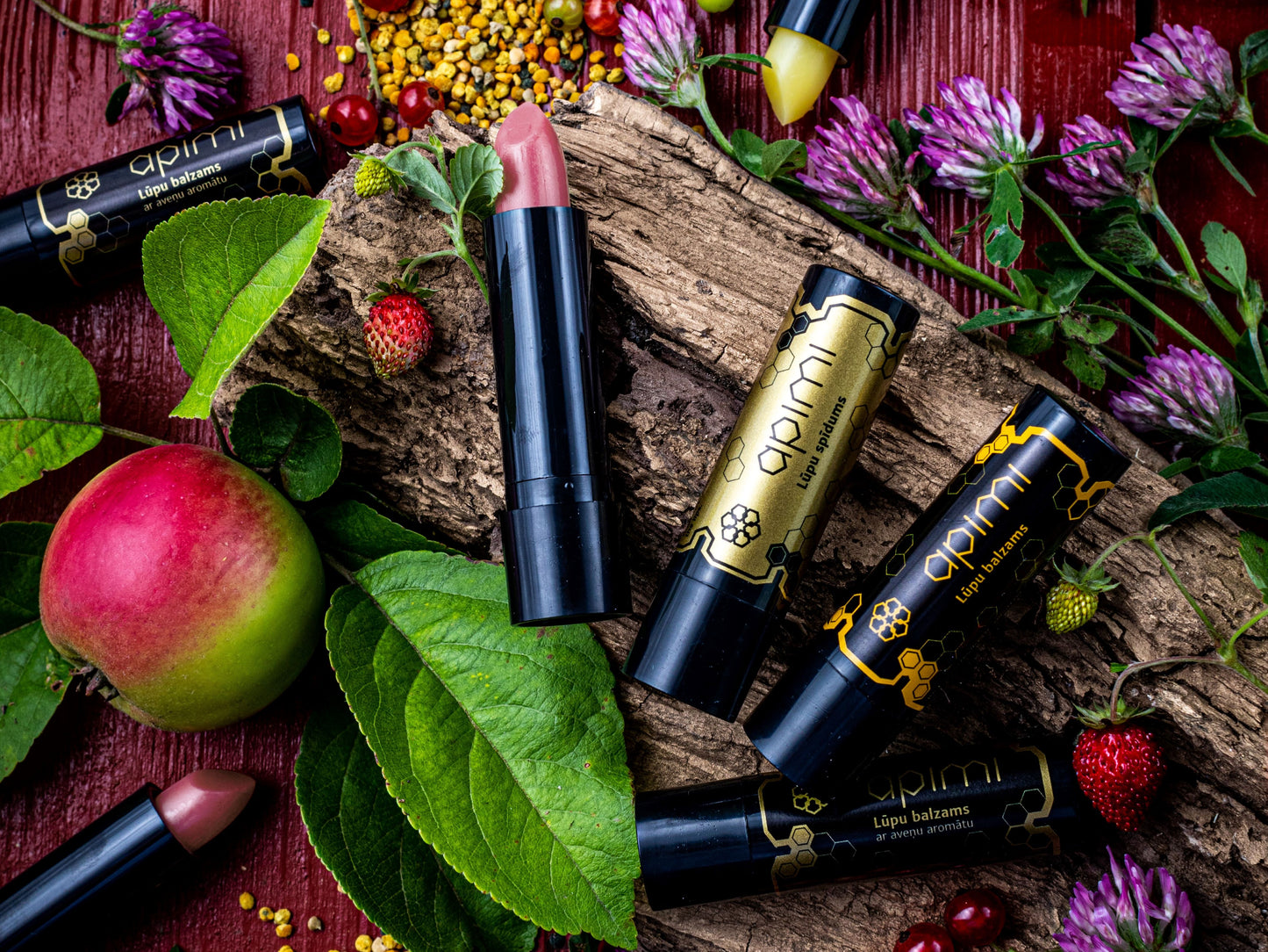 Apimi Lip Balm with Raspberry Aroma